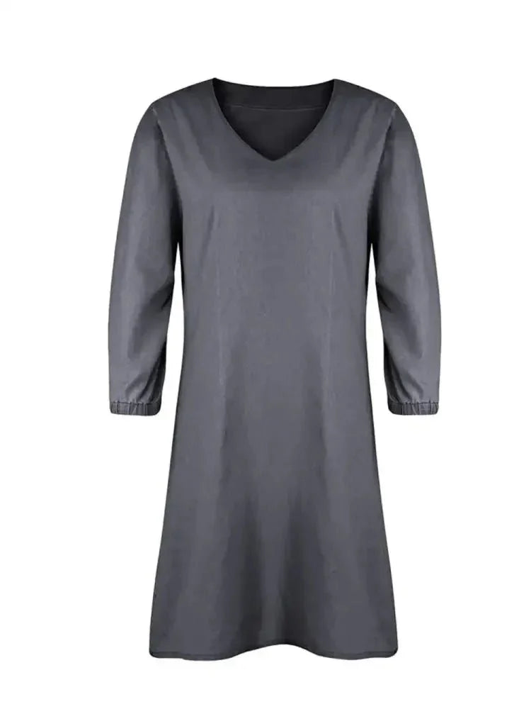 Full Size V - Neck Half Sleeve Dress - Update AvenueDenim Dresses & SkirtsTrendsi1001006371554451001006371554458b86fe3c - 45c4 - 4239 - b504 - ee0a03534fed - MaxDark Gray