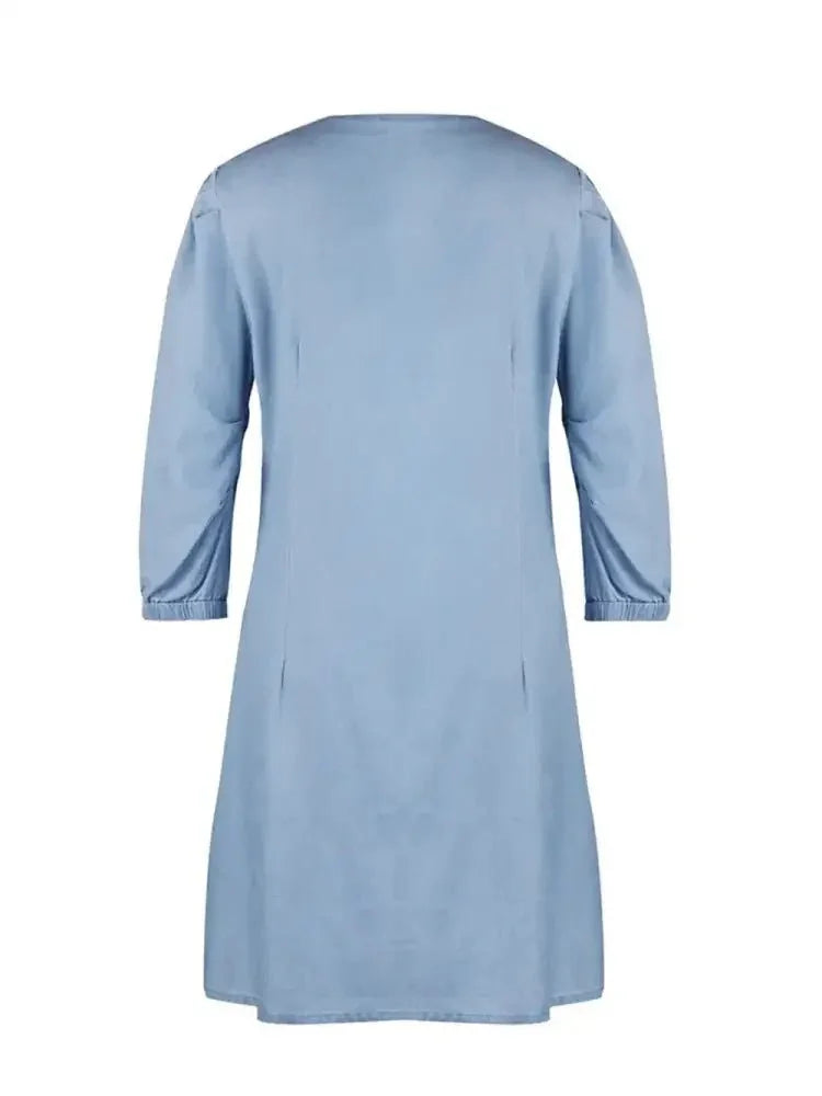 Full Size V - Neck Half Sleeve Dress - Update AvenueDenim Dresses & SkirtsTrendsi100100637156807100100637156807f54f1e5e - f7fb - 4e1b - 926d - 12fe330d7049 - MaxLight Blue