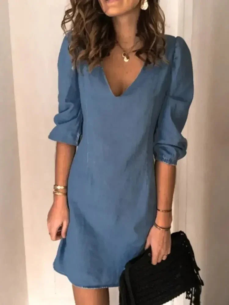 Full Size V - Neck Half Sleeve Dress - Update AvenueDenim Dresses & SkirtsTrendsi100100637158951100100637158951fa746a38 - 48ca - 4dac - 9334 - 9d21b4219c81 - MaxMedium