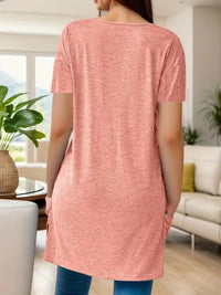 Full Size V - Neck Pocket Front Asymmetric Hem T-Shirt Plus Size - Update AvenueT-ShirtsTrendsi100100617240626100100617240626f1006e3fc8f54002a4b3f985d0dcdf40 - Max - OriginPink