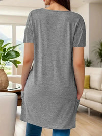 Full Size V - Neck Pocket Front Asymmetric Hem T-Shirt Plus Size - Update AvenueT-ShirtsTrendsi1001006172451711001006172451713375954a7b9a4bbf83145c8f48b5615e - Max - OriginGrey