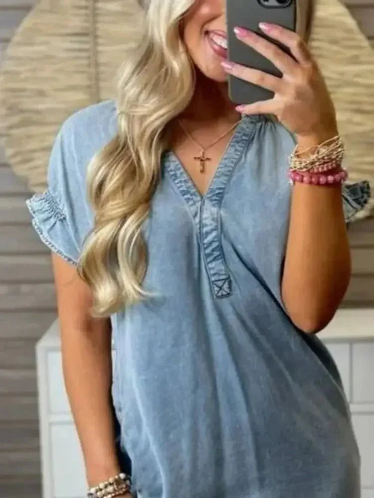 Full Size V - Neck Short Sleeve Denim Dress Plus Size - Update AvenueDenim Dresses & SkirtsTrendsi100100429488574100100429488574f6f3c0ee - b107 - 4604 - 8972 - d651e6ea3401 - Max - OriginBlue