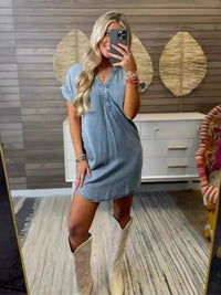 Full Size V - Neck Short Sleeve Denim Dress Plus Size - Update AvenueDenim Dresses & SkirtsTrendsi10010042948857410010042948857431efc6045649477c86eff1ff4149e4e8 - Max - OriginBlue