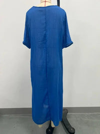 Full Size V - Neck Short Sleeve Midi Dress Plus Size - Update AvenueEffortless Elegance: DressesTrendsi100100805681079100100805681079e9b418dd - 4a53 - 4af2 - 8a8f - eedb22ad1bf4 - MaxBlue