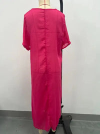 Full Size V - Neck Short Sleeve Midi Dress Plus Size - Update AvenueEffortless Elegance: DressesTrendsi1001008056813111001008056813115ba3a3e1 - c15e - 4936 - 90bb - 09901ad7b9fd - MaxFuchsia Pink