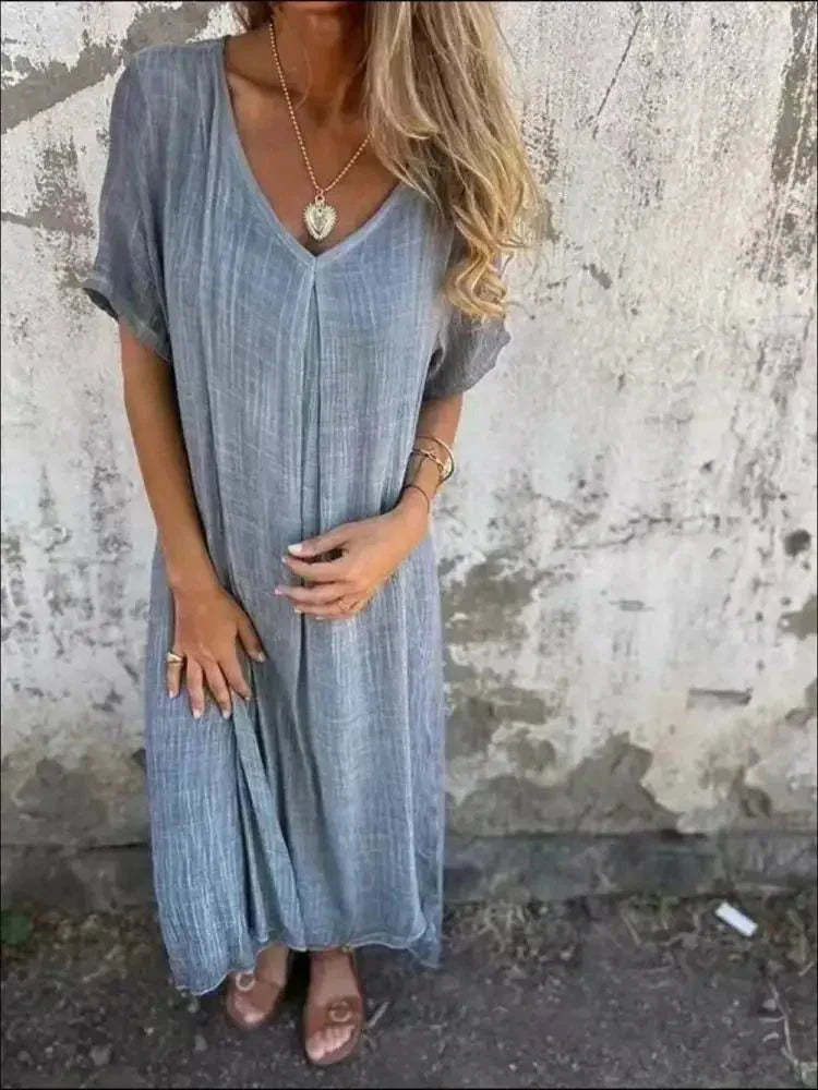 Full Size V - Neck Short Sleeve Midi Dress Plus Size - Update AvenueEffortless Elegance: DressesTrendsi100100805682575100100805682575d65a3c4f - 1eb5 - 4f4f - 98e0 - 2cac99fbd2f3 - MaxDusty Blue
