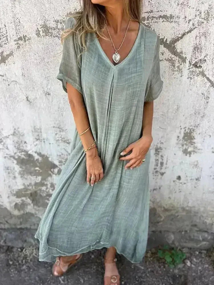 Full Size V - Neck Short Sleeve Midi Dress Plus Size - Update AvenueEffortless Elegance: DressesTrendsi100100805683136100100805683136f10bd776 - 7008 - 461a - 9b52 - 456285123d82 - MaxAir Force Blue
