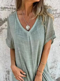 Full Size V - Neck Short Sleeve Midi Dress Plus Size - Update AvenueEffortless Elegance: DressesTrendsi1001008056831361001008056831361e0ece74 - 4f69 - 4c43 - b95b - 262c2caa6394 - MaxAir Force Blue