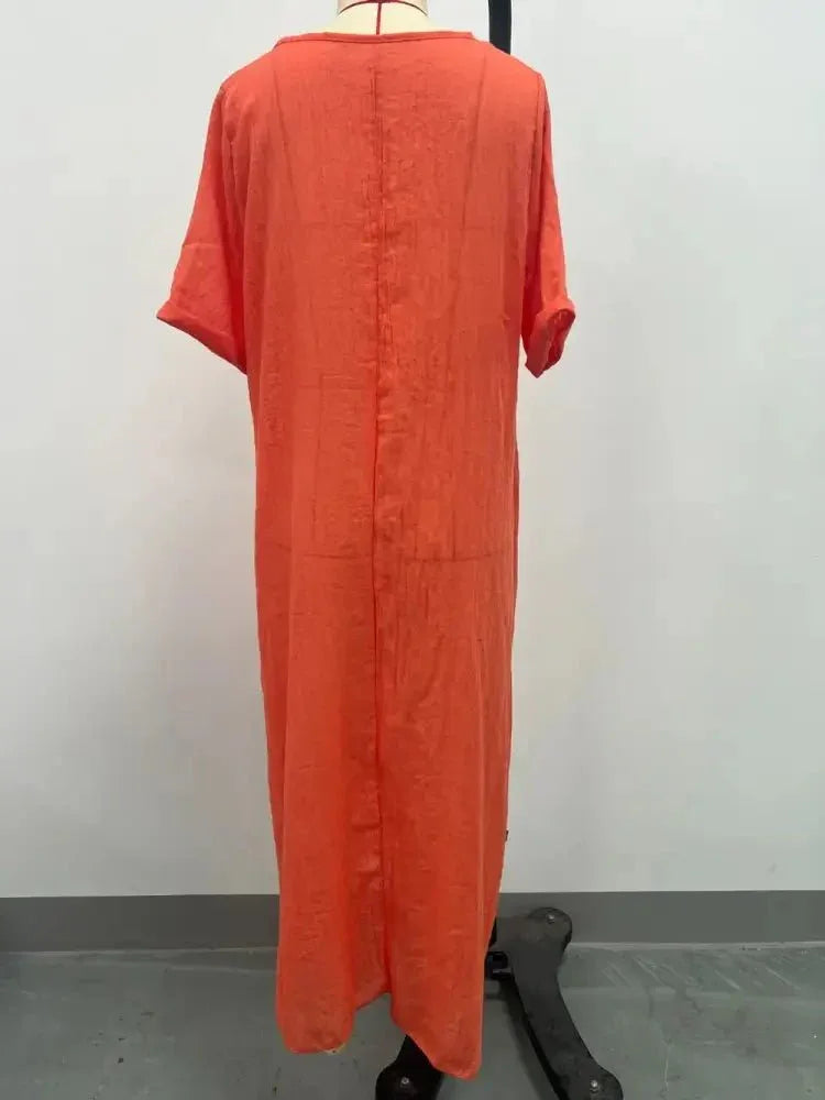 Full Size V - Neck Short Sleeve Midi Dress Plus Size - Update AvenueEffortless Elegance: DressesTrendsi1001008056876441001008056876446212cd66 - 9e96 - 451c - b9e7 - d0b483a7d62c - MaxTangerine