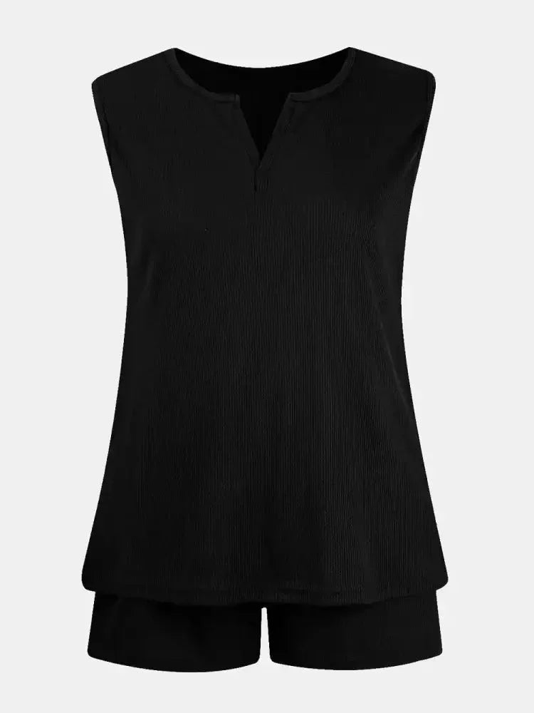 Full Size Waffle - Knit Notched Top and Shorts Set - Update AvenueVacation StyleTrendsi10010099203026710010099203026769e15f63 - 391d - 406b - 9c96 - a5a47e0d4bf6 - MaxBlack