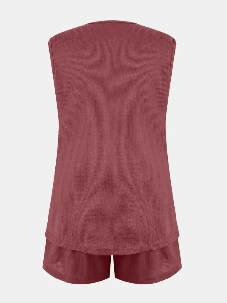 Full Size Waffle - Knit Notched Top and Shorts Set - Update AvenueVacation StyleTrendsi10010099203106010010099203106082031b73 - 6f43 - 40ec - 93cc - 593888b14fe6 - MaxDusty Pink