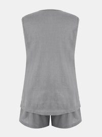Full Size Waffle - Knit Notched Top and Shorts Set - Update AvenueVacation StyleTrendsi1001009920325261001009920325264f623334 - 26ed - 4dbb - 890a - 6d7fc9ffba4d - MaxGray