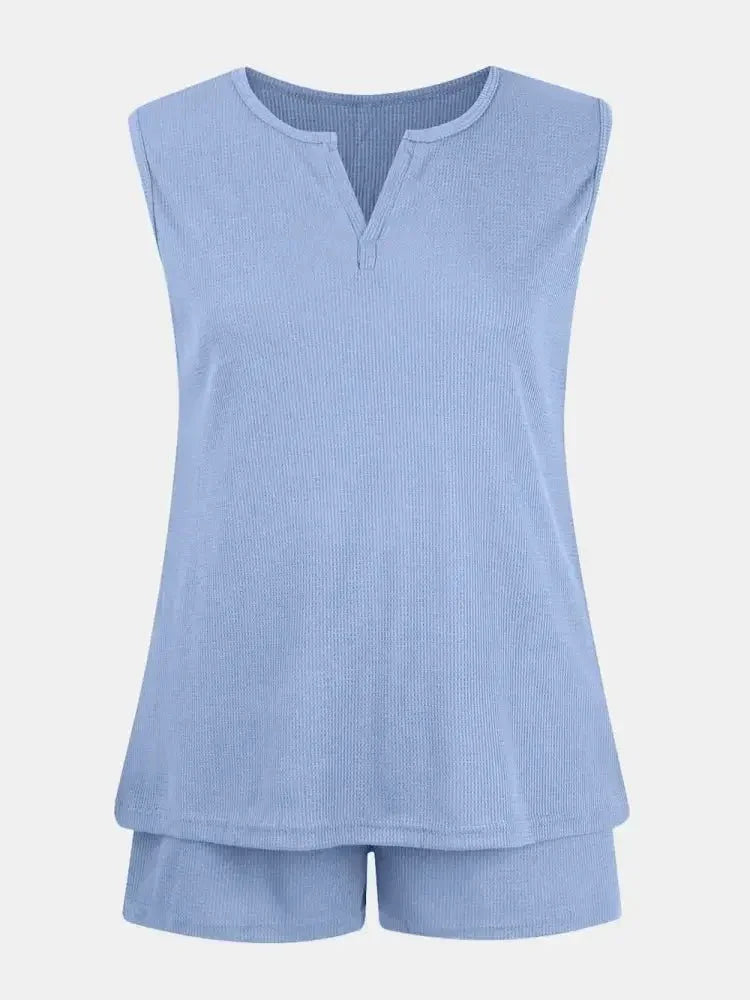 Full Size Waffle - Knit Notched Top and Shorts Set - Update AvenueVacation StyleTrendsi100100992035633100100992035633673a26c8 - cedc - 4fef - a8ba - 90b43feed2e8 - MaxLight Blue