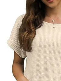 Full Size Waffle Knit Relaxed Fit T-Shirt Plus Size - Update AvenueT-ShirtsTrendsi100100743130767100100743130767b511f784 - 304e - 4825 - bb87 - 2bfa5156671a - Max - OriginApricot
