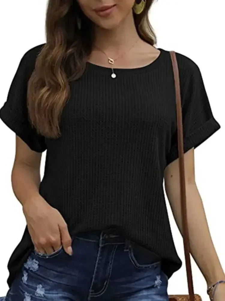 Full Size Waffle Knit Relaxed Fit T-Shirt Plus Size - Update AvenueT-ShirtsTrendsi100100743137070100100743137070ec74e6fe - 7167 - 4b51 - 843b - fe8a4a10c37f - Max - OriginBlack