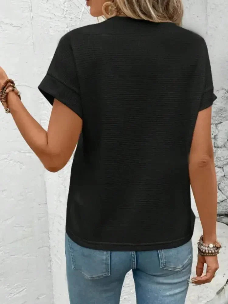 Full Size Waffle Knit Relaxed Fit T-Shirt Plus Size - Update AvenueT-ShirtsTrendsi100100743137070100100743137070c40fe762 - 52c7 - 4579 - b316 - cf13ff088639 - Max - OriginBlack