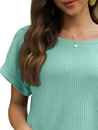 Full Size Waffle Knit Relaxed Fit T-Shirt Plus Size - Update AvenueT-ShirtsTrendsi100100743139653100100743139653c664d07d - 50df - 4139 - a865 - ef2cc0b587e6 - Max - OriginGreen