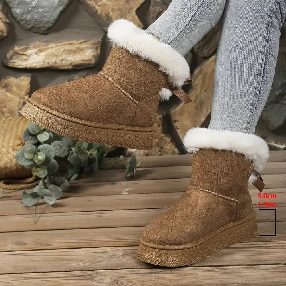 Fur - Lined Winter Ankle Boots - Update AvenueTrendsi100600747202204100600747202204Fur - Lined Winter Ankle BootsKhaki