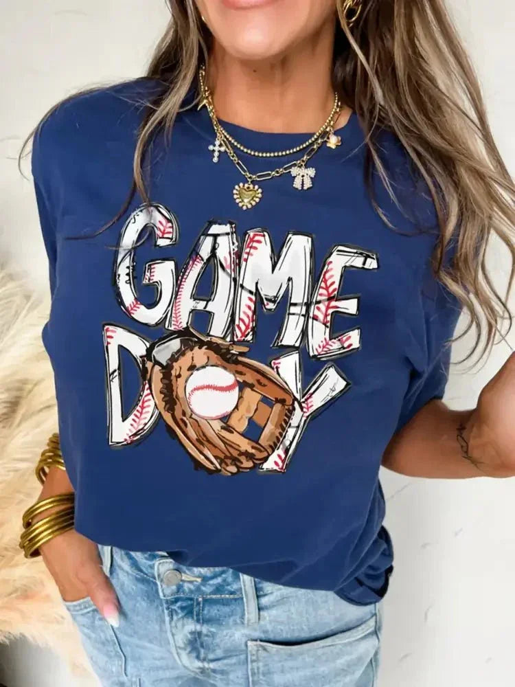 GAME DAY Graphic Short Sleeve T Shirt - Update AvenueT-ShirtsTrendsi10010038087453710010038087453782d79521732d4a6d93ecb8354088ddf4 - Max - OriginBlue