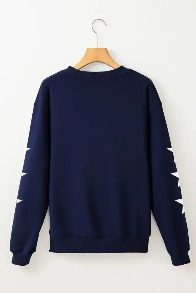 GAME DAY Star Round Neck Long Sleeve Sweatshirt - Update AvenueHonor the Stars and StripesTrendsi1001005376310001001005376310001daaa36f - 2ddf - 4576 - a77f - 68652266b8bc - MaxNavy