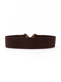 Geometric Buckle Elastic Wide Belt