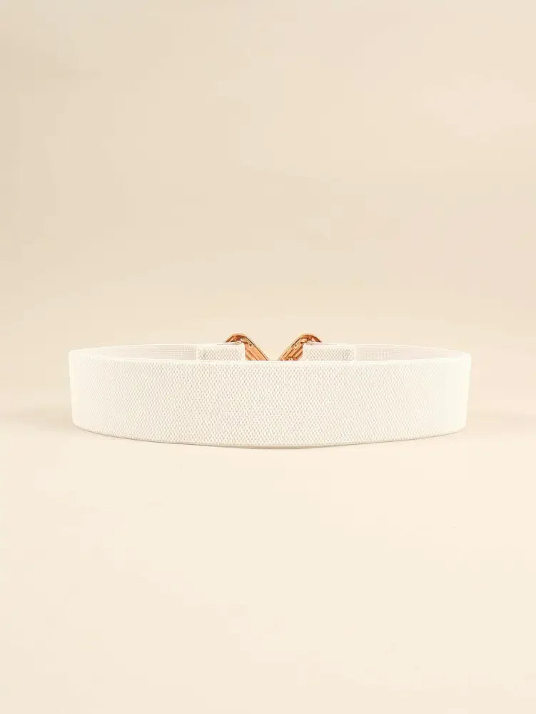Geometric Buckle Elastic Wide Belt