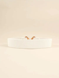 Geometric Buckle Elastic Wide Belt