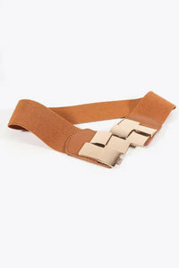 Geometric Buckle Elastic Wide Belt - Update AvenueTrendsi100100162063339100100162063339Geometric Buckle Elastic Wide BeltCaramel