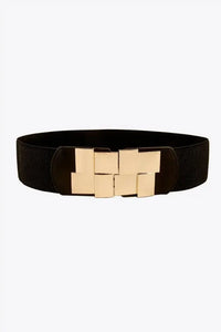 Geometric Buckle Elastic Wide Belt - Update AvenueTrendsi100100162063744100100162063744Geometric Buckle Elastic Wide BeltBlack