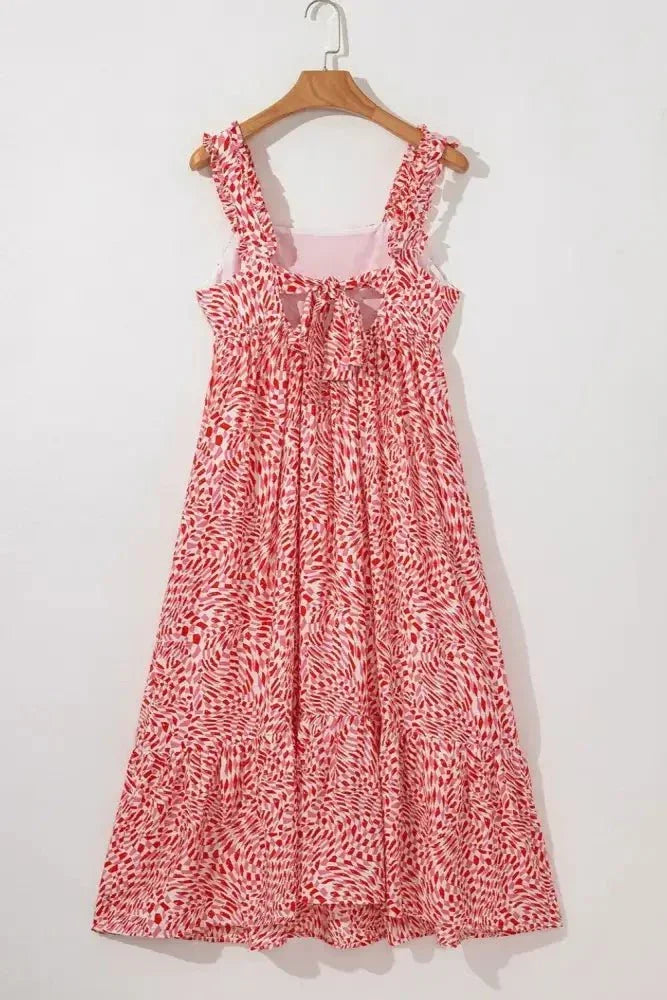 Geometric Print Knot Back Sleeveless Ruffle Hem Dress - Update AvenueEffortless Elegance: DressesTrendsi1001004145270611001004145270612fc08452 - f238 - 4444 - 968b - c80ef3bad7d1 - Max - OriginStrawberry