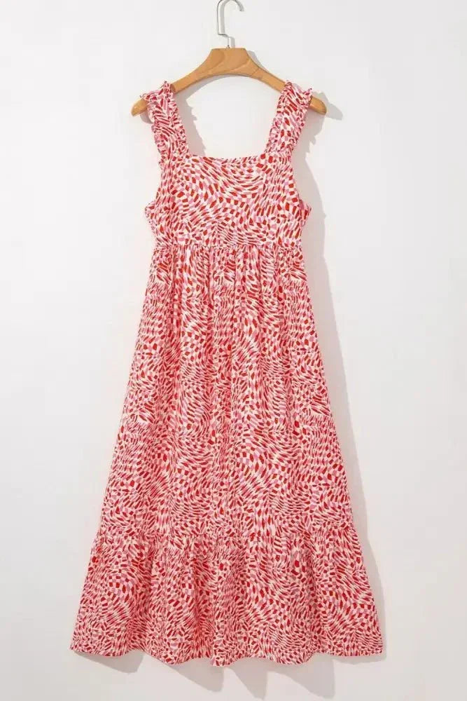 Geometric Print Knot Back Sleeveless Ruffle Hem Dress - Update AvenueEffortless Elegance: DressesTrendsi10010041452706110010041452706157b64352 - 089f - 4a7c - 8f28 - bcc2c2ea509d - Max - OriginStrawberry