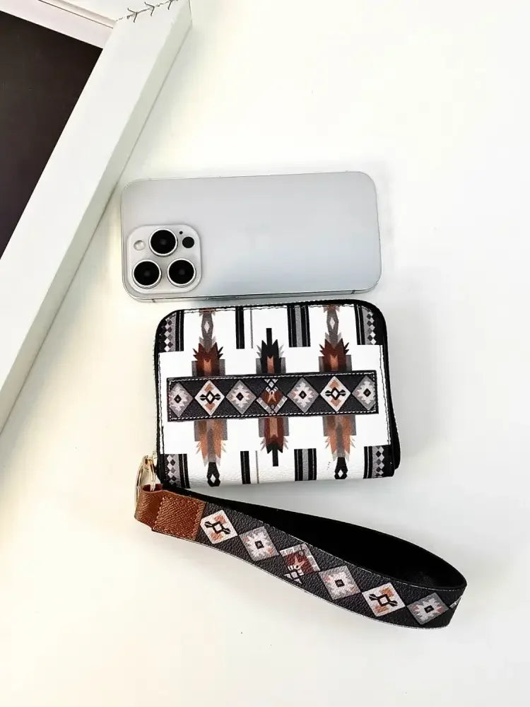 Geometric PU Leather Wallet
