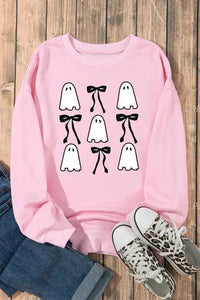 Ghost & Bow Round Neck Long Sleeve Sweatshirt - Update AvenueHalloweenTrendsi100100014291405100100014291405354de62c - ed57 - 4f66 - 9edd - e7075ddac56a - MaxBlush Pink
