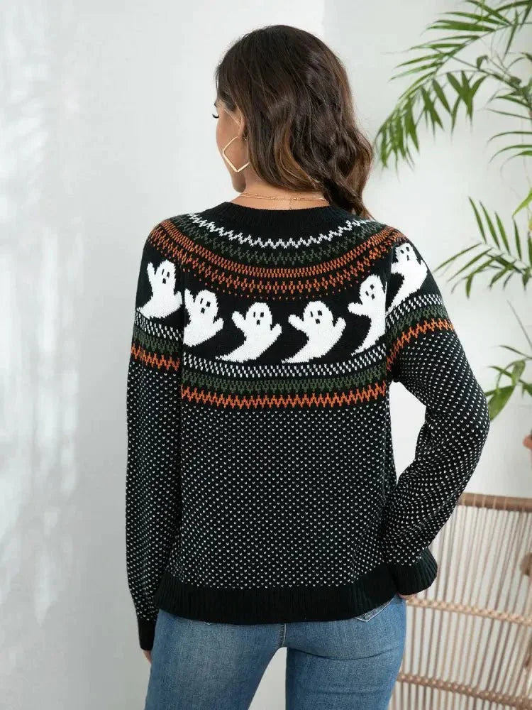 Ghost Button Up Long Sleeve Cardigan - Update AvenueHalloweenTrendsi10010086586245910010086586245950fc7c1279f14ce18659e0c8d2cd4d6a - MaxBlack