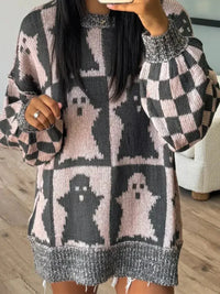 Ghost Dropped Shoulder Long Sleeve Sweater - Update AvenueHalloweenTrendsi1001007554058411001007554058415eafbf09 - d9db - 4620 - 9f42 - feaeb1a75a0e - MaxDusty Pink