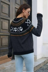 Ghost Pattern Round Neck Long Sleeve Sweater - Update AvenueHalloweenTrendsi1001001269158551001001269158554a426df7fa804f598cbea56bac733c77 - MaxSkull