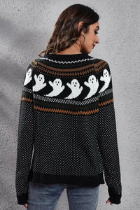 Ghost Pattern Round Neck Long Sleeve Sweater - Update AvenueHalloweenTrendsi100100126916189100100126916189aa02e3d8953044d08a436bb032851cb7 - MaxGhost