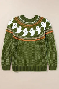 Ghost Round Neck Long Sleeve Sweater - Update AvenueHalloweenTrendsi100100100651807100100100651807bd750408 - 7449 - 4e75 - a112 - bff281b03701 - MaxMoss