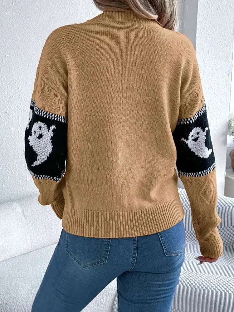 Ghost Round Neck Long Sleeve Sweater - Update AvenueHalloweenTrendsi10010082440305410010082440305464a55c86 - a0e0 - 4852 - 8307 - b940e3942aeb - MaxCamel