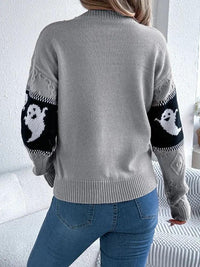 Ghost Round Neck Long Sleeve Sweater - Update AvenueHalloweenTrendsi10010082440343210010082440343202e02c8c - 507d - 4442 - addc - 071f8111425a - MaxGray