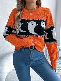 Ghost Round Neck Long Sleeve Sweater - Update AvenueHalloweenTrendsi10010082440747210010082440747267319a86 - 6201 - 4747 - b9ca - c6bac66a6ab8 - MaxOrange