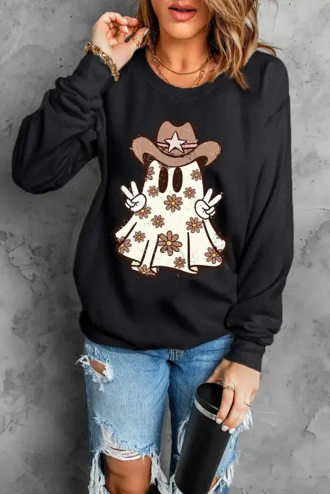 Ghost Round Neck Long Sleeve Sweatshirt - Update AvenueHalloweenTrendsi1001004878815091001004878815092c036510 - fd6c - 4fed - ad9b - 8dabcc200712 - MaxBlack