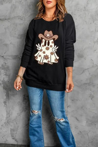Ghost Round Neck Long Sleeve Sweatshirt - Update AvenueHalloweenTrendsi100100487881509100100487881509d03f3511 - e863 - 41f2 - 9554 - 6535a1e769a6 - MaxBlack