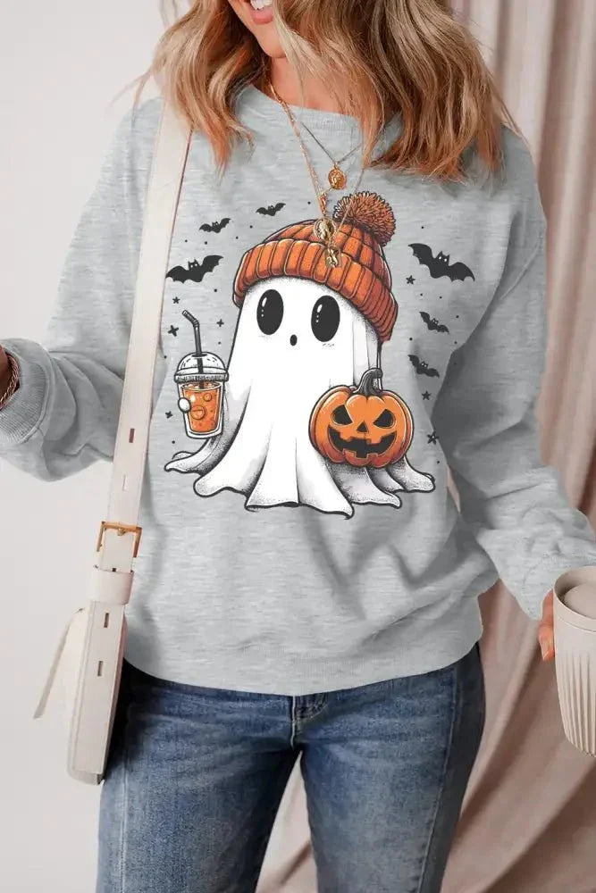 Ghost Round Neck Long Sleeve Sweatshirt - Update AvenueHalloweenTrendsi10010085757165610010085757165682c82c54 - 7429 - 4514 - 86bb - 9e6a6dca5b7a - MaxGray