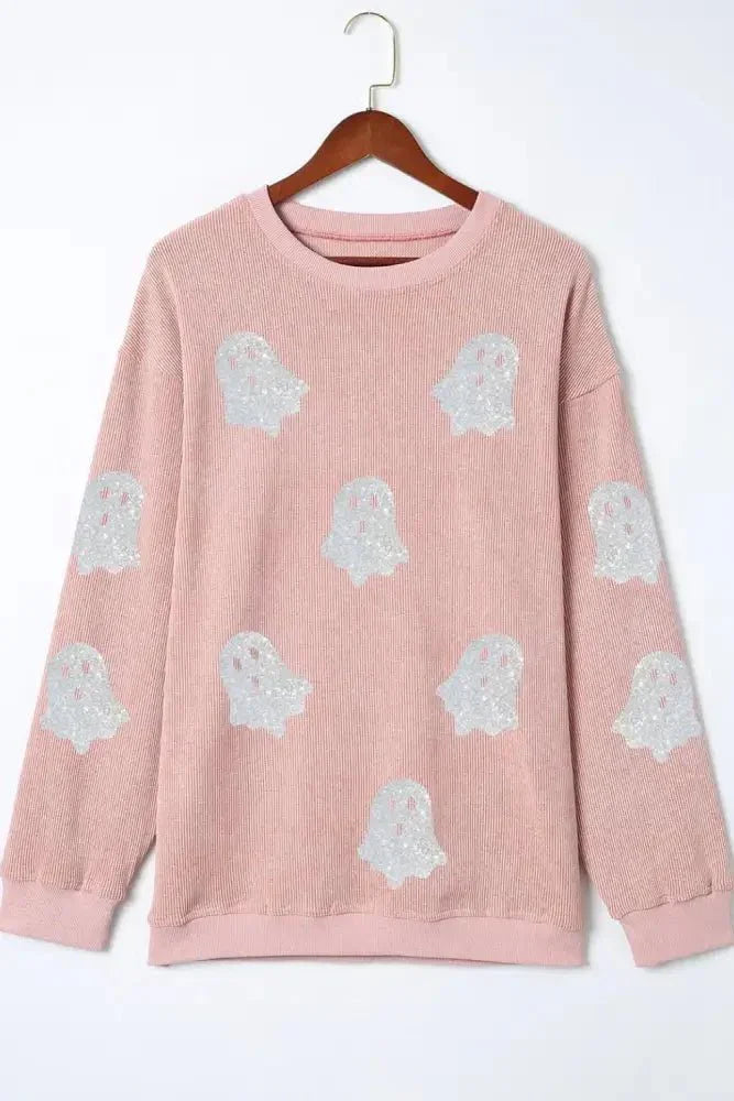 Ghost Round Neck Oversized Sweatshirt - Update AvenueHalloweenTrendsi1001006109811341001006109811349c13a16c - e1ec - 4014 - b88c - 988a5de83180 - Max - OriginPale Blush