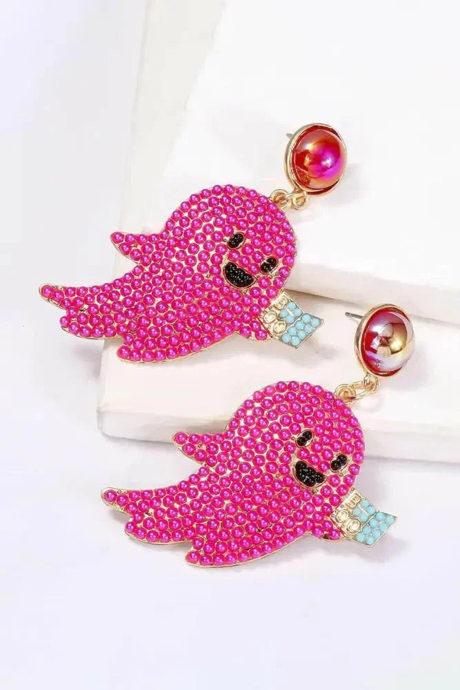 Ghost Shape Synthetic Pearl Dangle Earrings - Update AvenueHalloweenTrendsi1013008219825101013008219825109adc330d73b14cd09e94bde336d4551a - MaxHot Pink