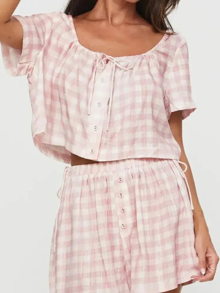 Gingham Check Top and Shorts Two - Piece Casual Set - Update AvenueTrendsi100100347831752100100347831752ec8716ca - 9403 - 4077 - 94b5 - cd016533f7f9 - Max - OriginBlush Pink