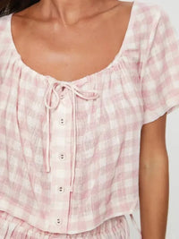 Gingham Check Top and Shorts Two - Piece Casual Set - Update AvenueTrendsi100100347831752100100347831752b3451bf7 - c406 - 4fae - ac00 - 5f9f3860fbd2 - Max - OriginBlush Pink