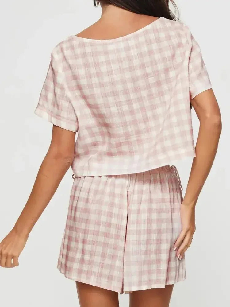 Gingham Check Top and Shorts Two - Piece Casual Set - Update AvenueTrendsi1001003478317521001003478317525b090e93 - 001c - 4553 - 90d4 - c90bc1ce1681 - Max - OriginBlush Pink