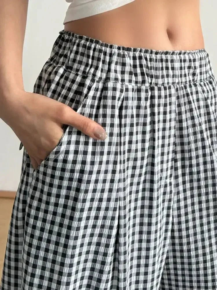 Gingham Check Wide Leg Casual Pants - Update AvenueTrendsi100100223159474100100223159474f6ae974c - b22b - 4e95 - 8965 - fcc393513a55 - Max - OriginBlack